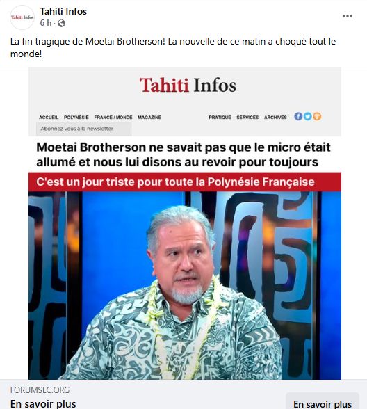 ​ATTENTION ARNAQUE : Un faux site imite la page de Tahiti Infos pour vendre de la cryptomonnaie