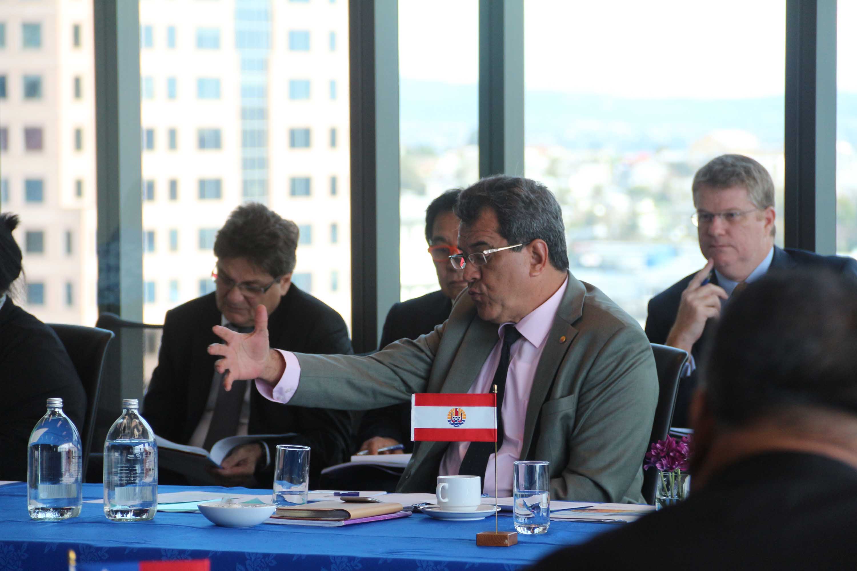 Le Président Fritch à la réunion du Groupe des dirigeants polynésiens à Auckland