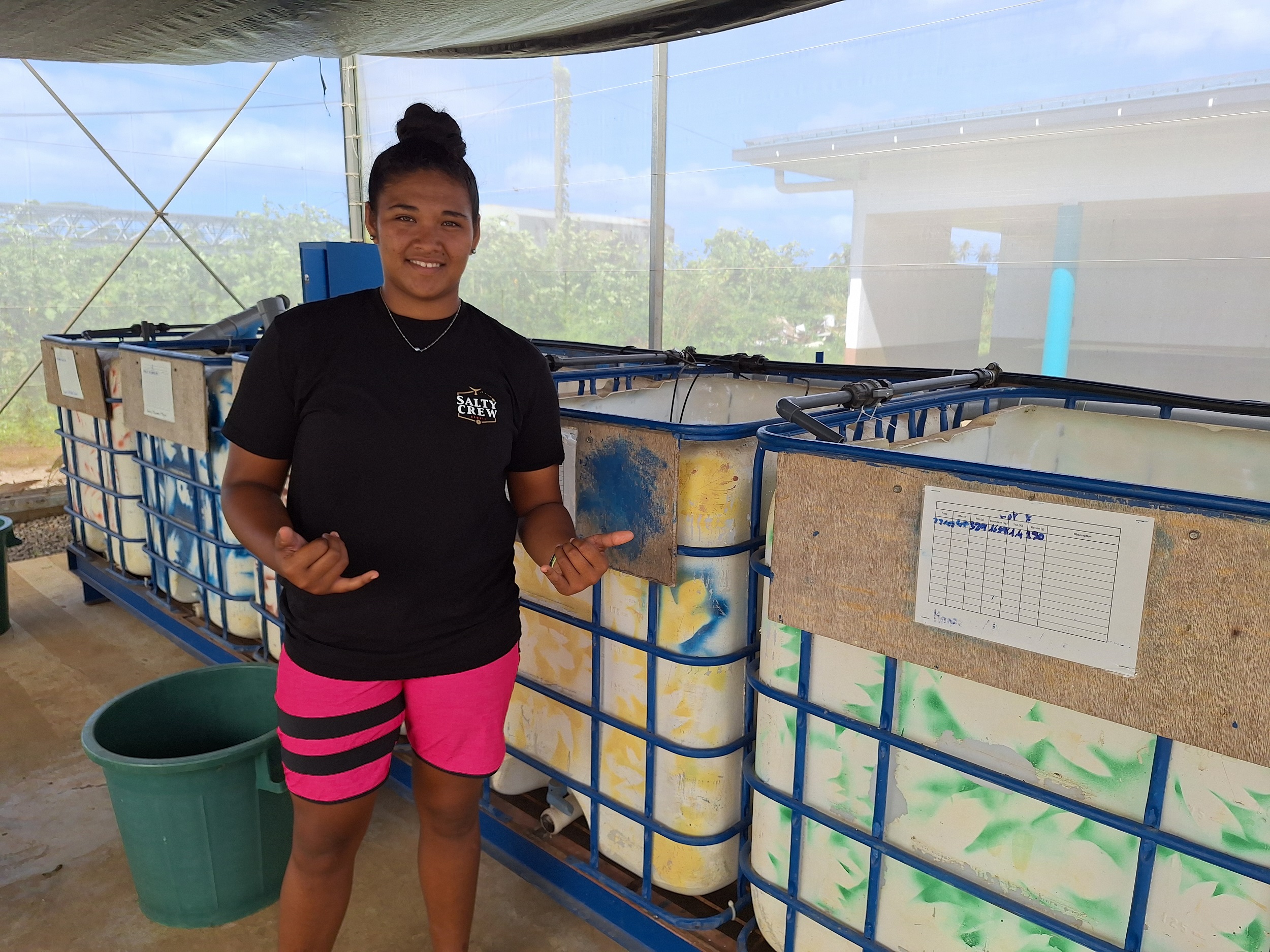 La rameuse a opté pour un cursus aquacole, afin de rester connectée à la mer (Crédit : Anne-Charlotte Lehartel).