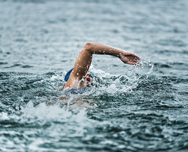 Première course en eau libre