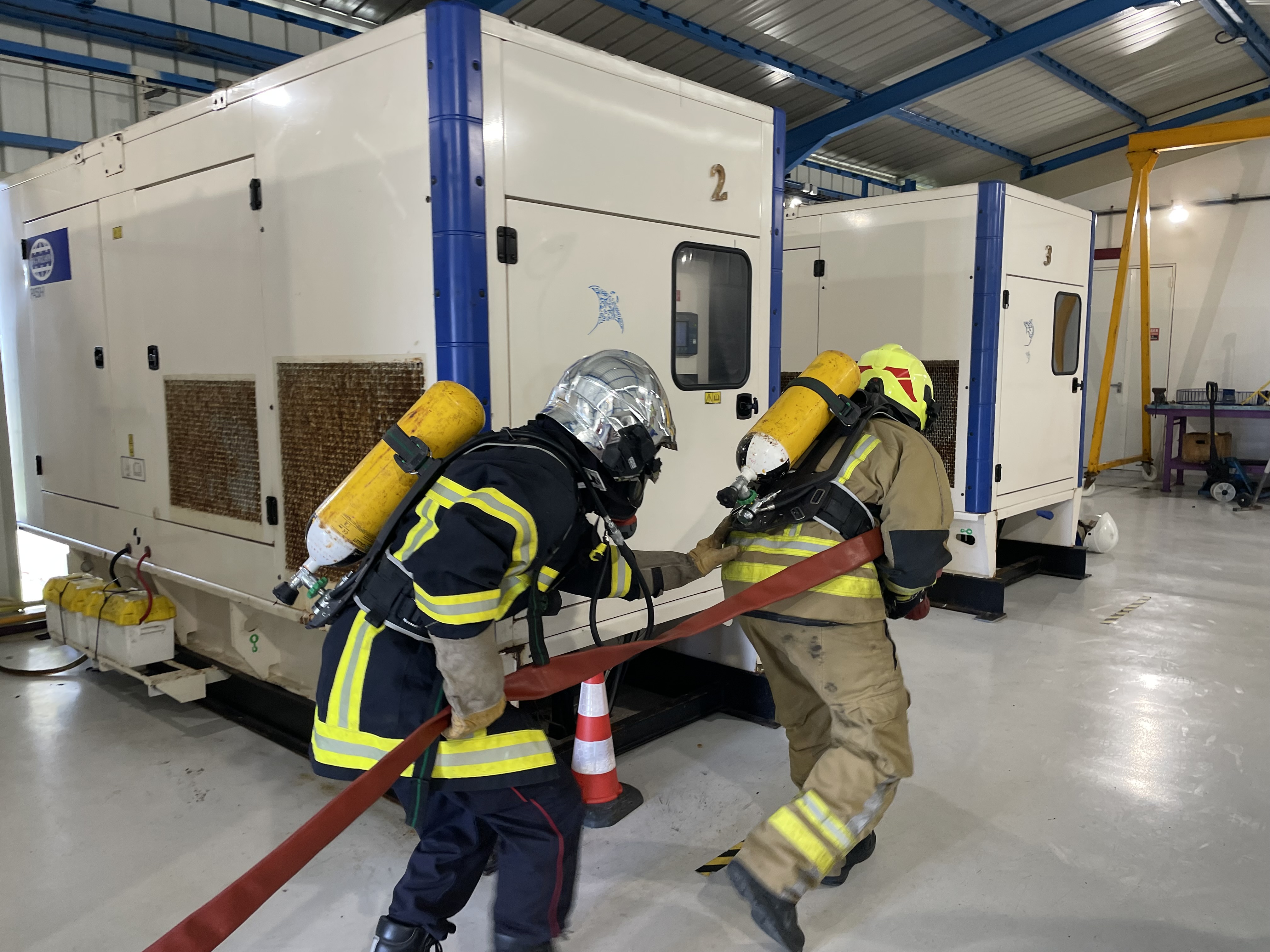 Exercice de sécurité à la centrale de Hao