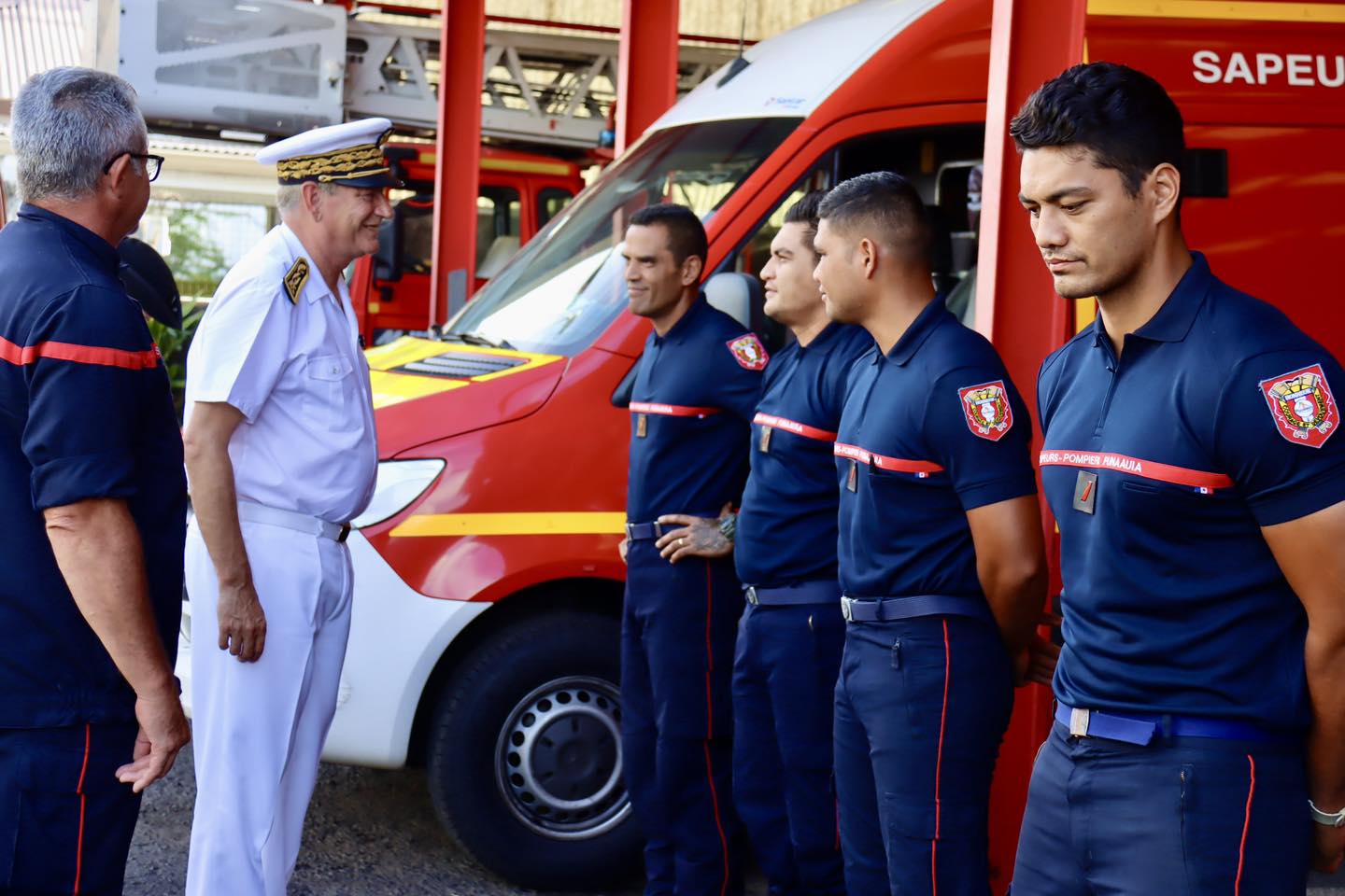 Le haut-commissaire a visité la caserne de Punaauia. Crédit photo : Haut-Commissariat.