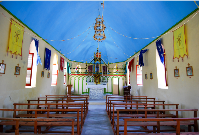 Eglise Maria O Te Hau de Tetamanu à Fakarava, Tuamotu