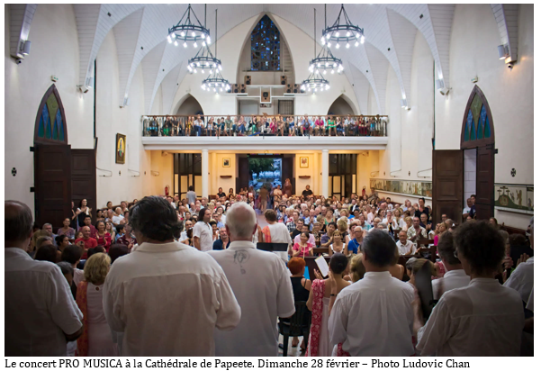 Pro Musica a donné deux concerts  baroques très applaudis à la cathédrale de Papeete