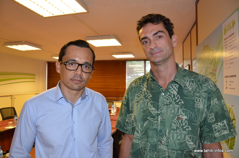 Marc Chapman, président de la TEP et Thierry Trouillet, directeur général de la société d'économie mixte.