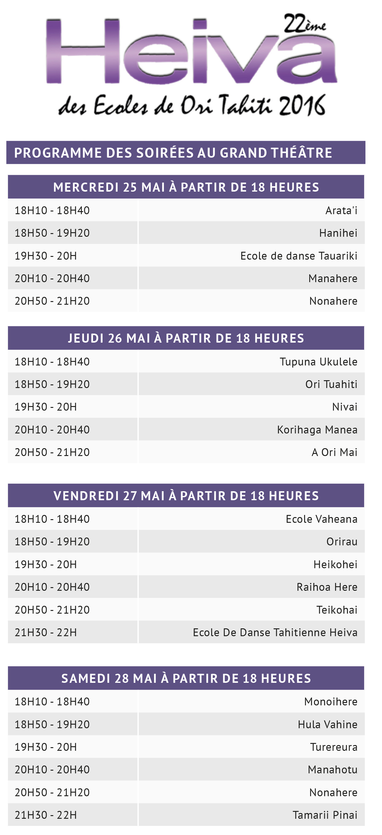 Participation record pour le Heiva des écoles et le gala du Conservatoire !