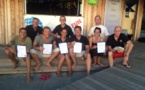 Beaucoup d’efforts pour le stage de formation d’instructeur de plongée PADI au centre TOPDIVE Tahiti