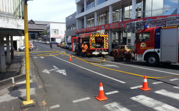 Exercice incendie ce matin à la centrale EDT-Engie de Vairaatoa