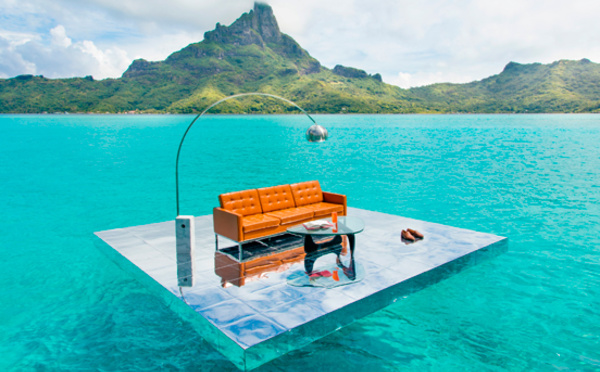 Des photos de mobilier sur le lagon de Bora Bora ! 