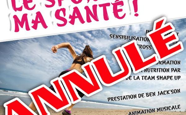 L'événement "vis ta ville : le sport ma santé" est annulé