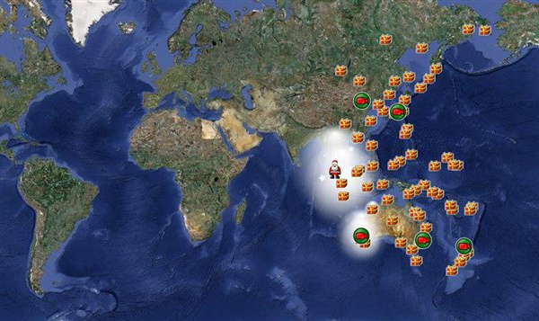 Suivez le parcours du père Noël en direct