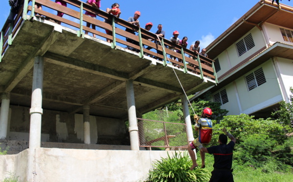 À Ua Pou les cadets de la sécurité civile en pleine formation