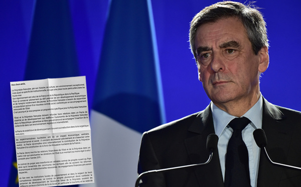 Présidentielle : Fillon s’engage dans une "lettre aux Polynésiens"