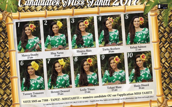 Miss Tahiti 2017 : votez pour votre candidate préférée