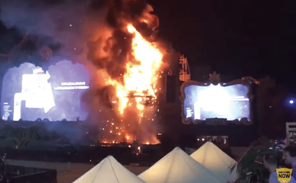 Espagne: spectaculaire incendie sans victimes lors d'un festival de musique électronique