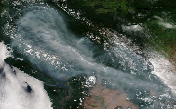Des feux de forêt fusionnent en un brasier géant dans l'Ouest canadien