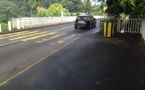 Mahina : les travaux de la passerelle du pont de la Tuauru ont été reportés à demain