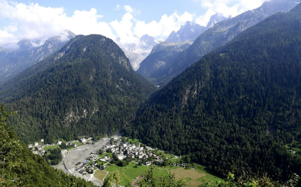 Nouveaux éboulements à Bondo, dans les Alpes suisses