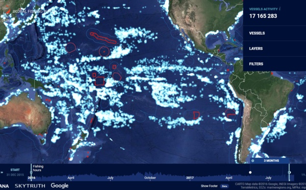 Une carte high-tech pour lutter contre la pêche illégale dans le Pacifique