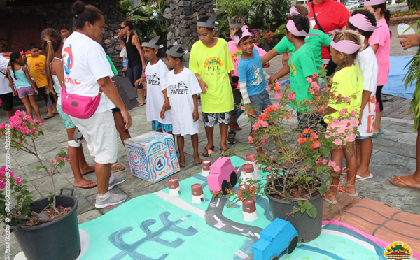 Le tri des déchets sous forme de jeu à Papeete