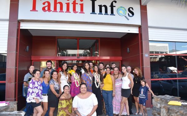 Miss Tahiti et ses dauphines à Tahiti Infos