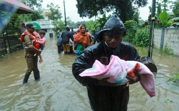 Inde: 77 morts dans les inondations dans le Kerala