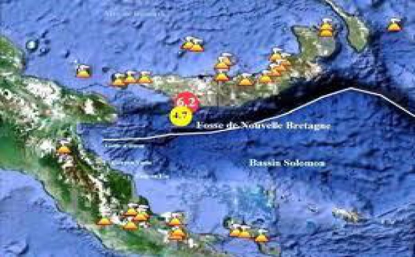 Puissant séisme de magnitude 6,9 sur l’île papoue de Nouvelle-Bretagne