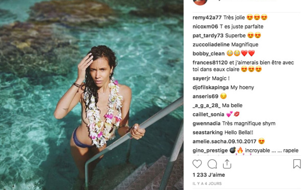En vacances à Tahiti, Shy'm pose seins nus sur son compte Instagram