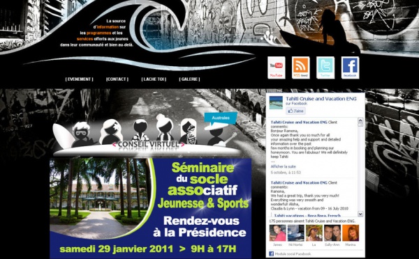Présentation du site internet  www.actionjeunesse.pf au FIFO