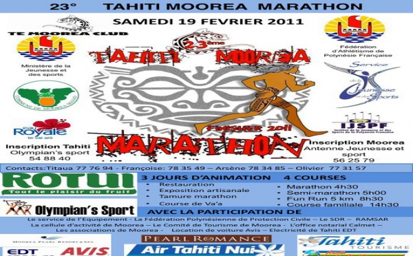 23ème Marathon de Moorea le 19 Février