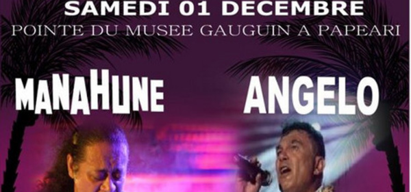 Manahune et Angelo en live à la Pointe du musée Gauguin
