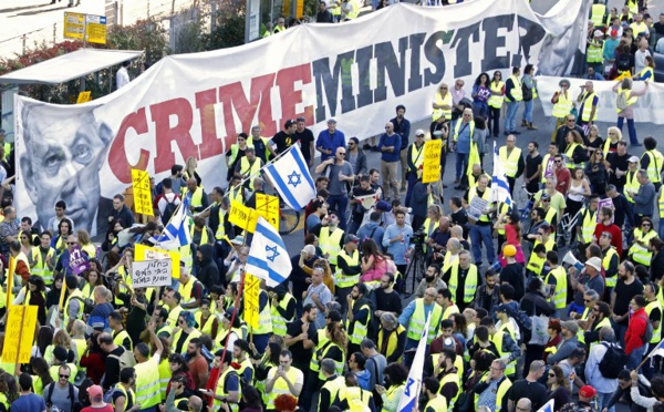 Des "gilets jaunes" israéliens manifestent contre la hausse des prix