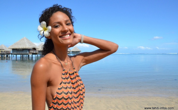 Emanuela de Paula, une top model à Tahiti pour parrainer le concours Marylin Agency