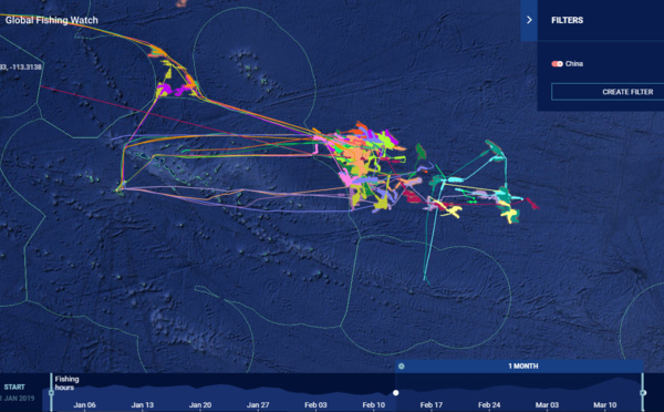 Une carte pour surveiller la flotte de pêche chinoise en Polynésie