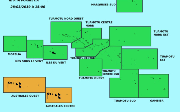 Vigilance orange aux Australes pour des fortes pluies et des vents violents