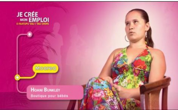 Forum "Je crée mon emploi": Hoani Bunkley a créé une boutique pour bébés à Moorea