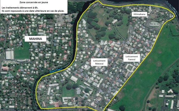 Dengue : nouvelles pulvérisations à Mahina vendredi