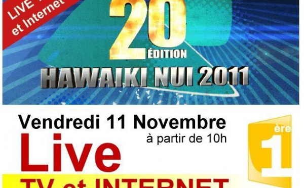 HAWAIKI NUI VA'A: en direct-live sur Internet à partir 10 heures sur polynésie1ère