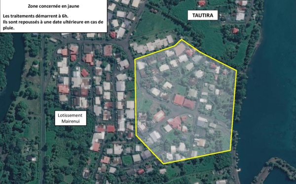 Dengue 2 : les pulvérisations commencent ce mercredi à Tautira