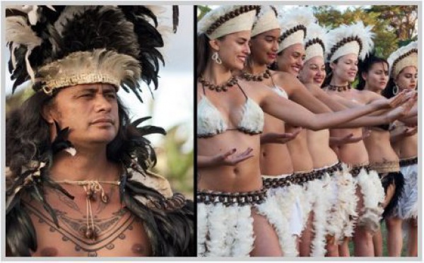 Une délégation de l'Île de Pâques au Festival des Marquises 2011