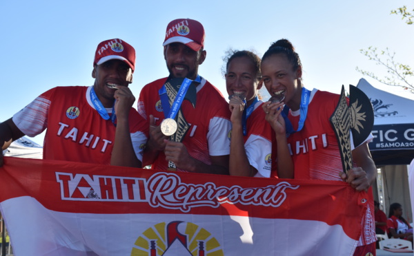 Le beach-volley tahitien en argent