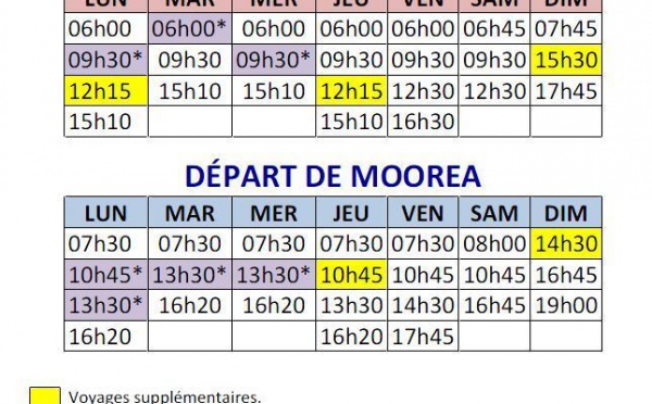 Nouveaux horaires de l' AREMITI FERRY applicables à compter du 23 Février 2012.