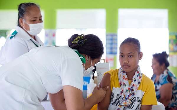 Samoa: drapeau rouge devant le domicile d'habitants non vaccinés contre la rougeole