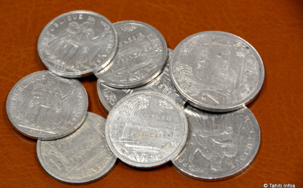 Pénurie de pièces de 1 et 2 Fcfp