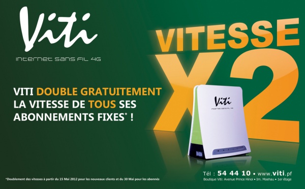 Viti fête son 2 000ème client et double (lui aussi) la vitesse de son offre Internet fixe