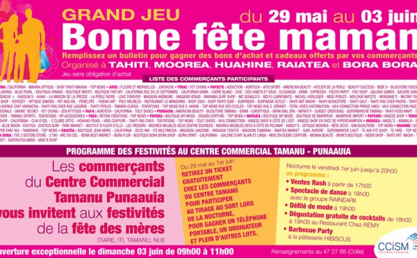 CCISM: C'est parti pour l'opération Fête des mères, venez chercher votre ticket!