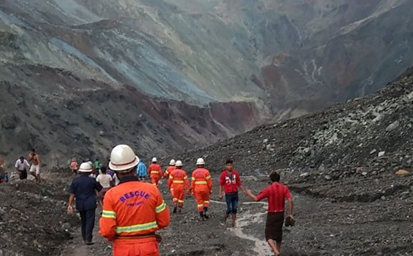 Birmanie: plus de 160 morts dans un glissement de terrain dans des mines de jade