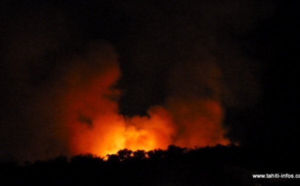 Le feu de Mahina circonscrit, 7 à 10 hectares de colline brûlés