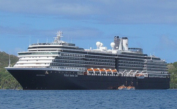 Le MS WESTERDAM de la compagnie Holland America Line fera escale à Papeete du mardi 23 au jeudi 25 octobre 2012.