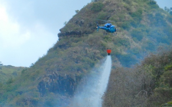 Un feu de brousse à Punaauia dimanche